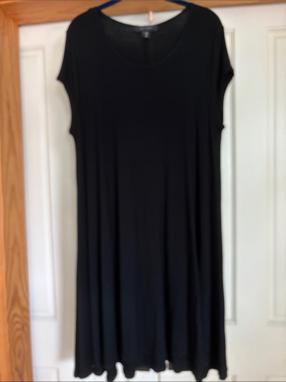 Karen Kane Black Short-Sleeve Swing Tunic